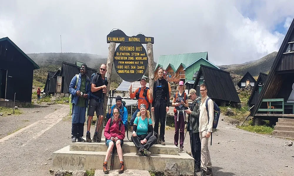 Horombo Hut Group Photo Kilimanjaro Trek