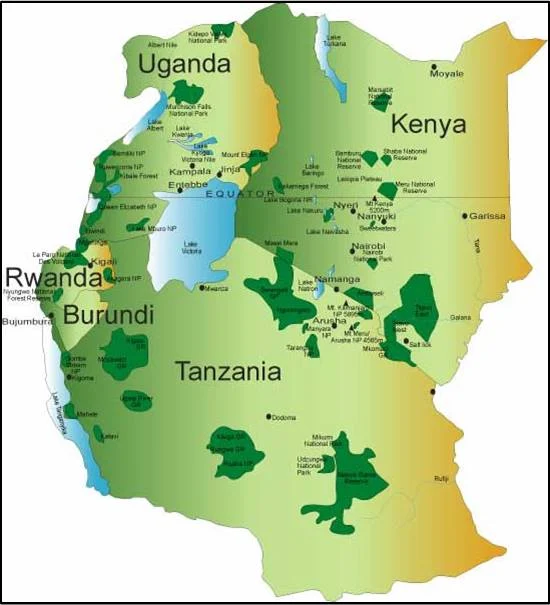 East Africa map
